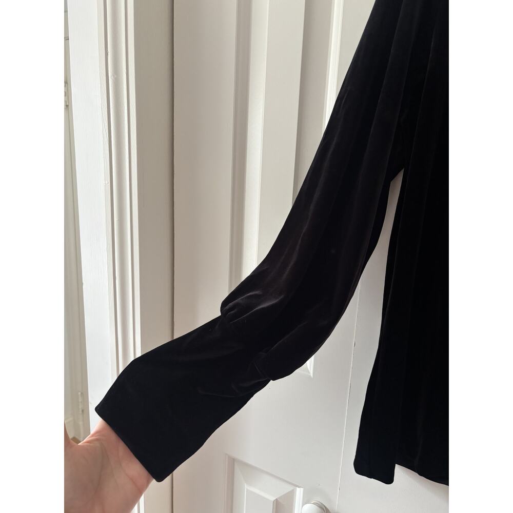 Lauren Ralph Lauren Black Velvet Long Sleeve Shirt XL - Picture 4 of 10